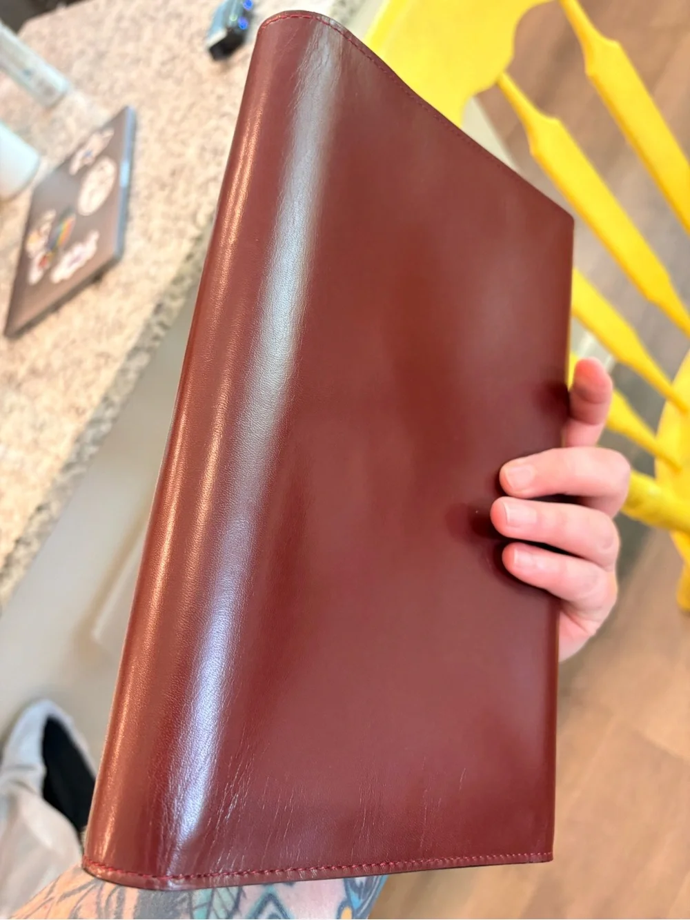 Cartier Le Must 1980/1990 Leather Clutch Bag in Oxblood with COA